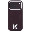 Dėklas Karl Lagerfeld Grained Embossed Ring & Kameo Logo MagSafe do iPhone 18 Pro / 17 Pro bordo spalvos