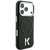 Dėklas Karl Lagerfeld case for IPHONE 18 Pro Max/17 Pro Max compatible with MagSafe (Grained Embossed Ring & Kameo Logo) juodas