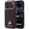 Dėklas Karl Lagerfeld Grained Choupette Head Metal MagSafe case for iPhone 18 Pro Max - burgundy
