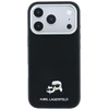 Dėklas Karl Lagerfeld Grained Heads Metal MagSafe Case for iPhone 17 Pro Max / 18 Pro Max - Juodas