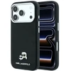 Dėklas Karl Lagerfeld Grained Heads Metal MagSafe Case for iPhone 17 Pro Max / 18 Pro Max - Juodas