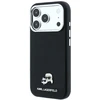 Dėklas Karl Lagerfeld Grained Heads Metal MagSafe Case for iPhone 17 Pro Max / 18 Pro Max - Juodas