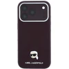 Dėklas Karl Lagerfeld case for IPHONE 18 Pro Max/ 17 Pro Max compatible with MagSafe (Grained Karl Head Metal) burgundy