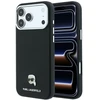 Dėklas Karl Lagerfeld Grained Karl Head Metal MagSafe Case for iPhone 18 Pro / 17 Pro - Juodas