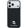 Dėklas Karl Lagerfeld Grained Karl Head Metal MagSafe do iPhone 18 Pro Max / 17 Pro Max juoda