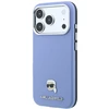 Dėklas Karl Lagerfeld case for IPHONE 18 Pro/ 17 Pro compatible with MagSafe (Grained Karl Head Metal) light mėlynas