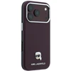 Dėklas Karl Lagerfeld case for IPHONE 18 Pro Max/ 17 Pro Max compatible with MagSafe (Grained Karl Head Metal) burgundy