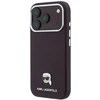 Dėklas Karl Lagerfeld case for IPHONE 18 Pro/ 17 Pro compatible with MagSafe (Grained Karl Head Metal) burgundy