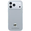 Dėklas Karl Lagerfeld Grained Karl Head Metal MagSafe do iPhone 18 Pro Max / 17 Pro Max pilka