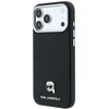 Dėklas Karl Lagerfeld Grained Karl Head Metal MagSafe do iPhone 18 Pro Max / 17 Pro Max juoda