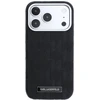 Dėklas Karl Lagerfeld Grained Mono Resin Logo MagSafe Case for iPhone 17 Pro Max / 18 Pro Max - Juodas