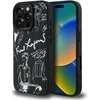 „Karl Lagerfeld“ grūdėto rašto ir logotipo „MagSafe“ dėklas, skirtas „iPhone 16 Pro“ – Juodas