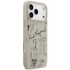 Karl Lagerfeld grūdėto rašto ir logotipo „MagSafe“ dėklas, skirtas „iPhone 17 Pro Max“, pilkas