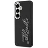 Dėklas Karl Lagerfeld Grained Signature Metal Resin Logo do Samsung Galaxy S26 juoda