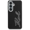 Dėklas Karl Lagerfeld Grained Signature Metal Resin Logo do Samsung Galaxy S26 juoda