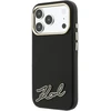 Dėklas Karl Lagerfeld Grained with Resin Signature Logo MagSafe do iPhone 18 Pro / 17 Pro juoda