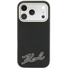 Dėklas Karl Lagerfeld Grained with Resin Signature Logo MagSafe do iPhone 18 Pro / 17 Pro juoda