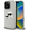 Dėklas Karl Lagerfeld HC 3D Rubber Double Heads Apple iPhone 16 Pro smėlio spalva