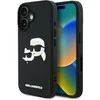 Dėklas Karl Lagerfeld HC 3D Rubber Double Heads Apple iPhone 16 juodos spalvos