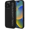 Dėklas Karl Lagerfeld HC 3D Rubber Elongated Glitter Apple iPhone 16 Pro juodos spalvos