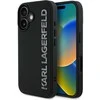 Dėklas Karl Lagerfeld HC 3D Rubber Elongated Glitter Apple iPhone 16 juodos spalvos