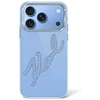 Dėklas Karl Lagerfeld IML Big Signature Resin Metal Frame Case for iPhone 17 Pro / 18 Pro - Mėlyna