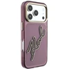 Dėklas Karl Lagerfeld IML Big Signature Resin Metal Frame case for iPhone 18 Pro / 17 Pro burgundy
