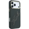 Dėklas Karl Lagerfeld IML Big Signature Resin Metal Frame Case for iPhone 18 Pro Max / 17 Pro Max - Juodas