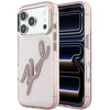 Dėklas Karl Lagerfeld IML Big Signature Resin Metal Frame Case for iPhone 18 Pro Max / 17 Pro Max - Rožinė