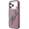 Dėklas Karl Lagerfeld IML Big Signature Resin Metal Frame case for iPhone 18 Pro / 17 Pro burgundy