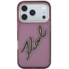 Dėklas Karl Lagerfeld IML Big Signature Resin Metal Frame case for iPhone 18 Pro / 17 Pro burgundy