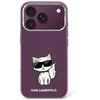 Dėklas Karl Lagerfeld IML Choupette Body Sketch Print MagSafe case for iPhone 17 Pro / 18 Pro - burgundy
