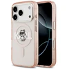 Karl Lagerfeld dėklas, skirtas IPHONE 17 Pro, suderinamas su „MagSafe KLHMP17LHGCHGKBP“ (IML Choupette eskizo logotipas), rožinis