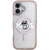 Karl Lagerfeld dėklas, skirtas IPHONE 17, suderinamas su „MagSafe KLHMP17SHGCHGKBP“ (IML Choupette eskizo logotipas), rožinis