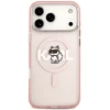 Karl Lagerfeld dėklas, skirtas IPHONE 17 Pro Max, suderinamas su MagSafe KLHMP17XHGCHGKBP (IML Choupette Sketch Logo), rožinis