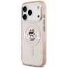 Karl Lagerfeld dėklas, skirtas IPHONE 17 Pro, suderinamas su „MagSafe KLHMP17LHGCHGKBP“ (IML Choupette eskizo logotipas), rožinis