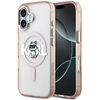 Karl Lagerfeld dėklas, skirtas IPHONE 17, suderinamas su „MagSafe KLHMP17SHGCHGKBP“ (IML Choupette eskizo logotipas), rožinis