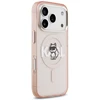 Karl Lagerfeld dėklas, skirtas IPHONE 17 Pro, suderinamas su „MagSafe KLHMP17LHGCHGKBP“ (IML Choupette eskizo logotipas), rožinis
