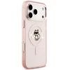 Karl Lagerfeld dėklas, skirtas IPHONE 17 Pro Max, suderinamas su MagSafe KLHMP17XHGCHGKBP (IML Choupette Sketch Logo), rožinis