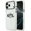 Dėklas Original Pouch Karl Lagerfeld IML Choupette Sketch Logo Magsafe skirtas Apple iPhone 17 skaidrus