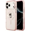 Karl Lagerfeld dėklas, skirtas IPHONE 17 Pro Max, suderinamas su MagSafe KLHMP17XHGCHGKBP (IML Choupette Sketch Logo), rožinis