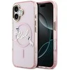 Dėklas Karl Lagerfeld IML Choupettes Karl Script Logo MagSafe iPhone 17 Case - Rožinė