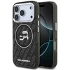 Karl Lagerfeld IML Glitter Karl & Choupette Heads Logo MagSafe - dėklas skirtas Apple iPhone 17 Pro juodas