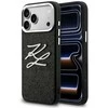 Dėklas Karl Lagerfeld IML Glitter KL Diamond Logo Case for iPhone 17 Pro Max - Juodas