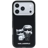 Dėklas Karl Lagerfeld IML Karl&Choupette Bodies Sketch Print MagSafe Case for iPhone 17 Pro / 18 Pro - Juodas