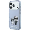Dėklas Karl Lagerfeld IML Karl&Choupette Bodies Sketch Print MagSafe case for iPhone 17 Pro / 18 Pro - light mėlynas