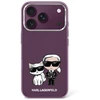 Dėklas Karl Lagerfeld IML Karl&Choupette Bodies Sketch Print MagSafe case for iPhone 17 Pro / 18 Pro - burgundy