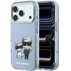 Dėklas Karl Lagerfeld IML Karl&Choupette Bodies Sketch Print MagSafe case for iPhone 17 Pro Max / 18 Pro Max - light mėlynas