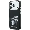 Dėklas Karl Lagerfeld IML Karl&Choupette Bodies Sketch Print MagSafe Case for iPhone 17 Pro / 18 Pro - Juodas