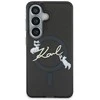 Karl Lagerfeld IML Choupette Karl Script Logo Magnetic dėklas skirtas Samsung Galaxy S26 juodos spalvos